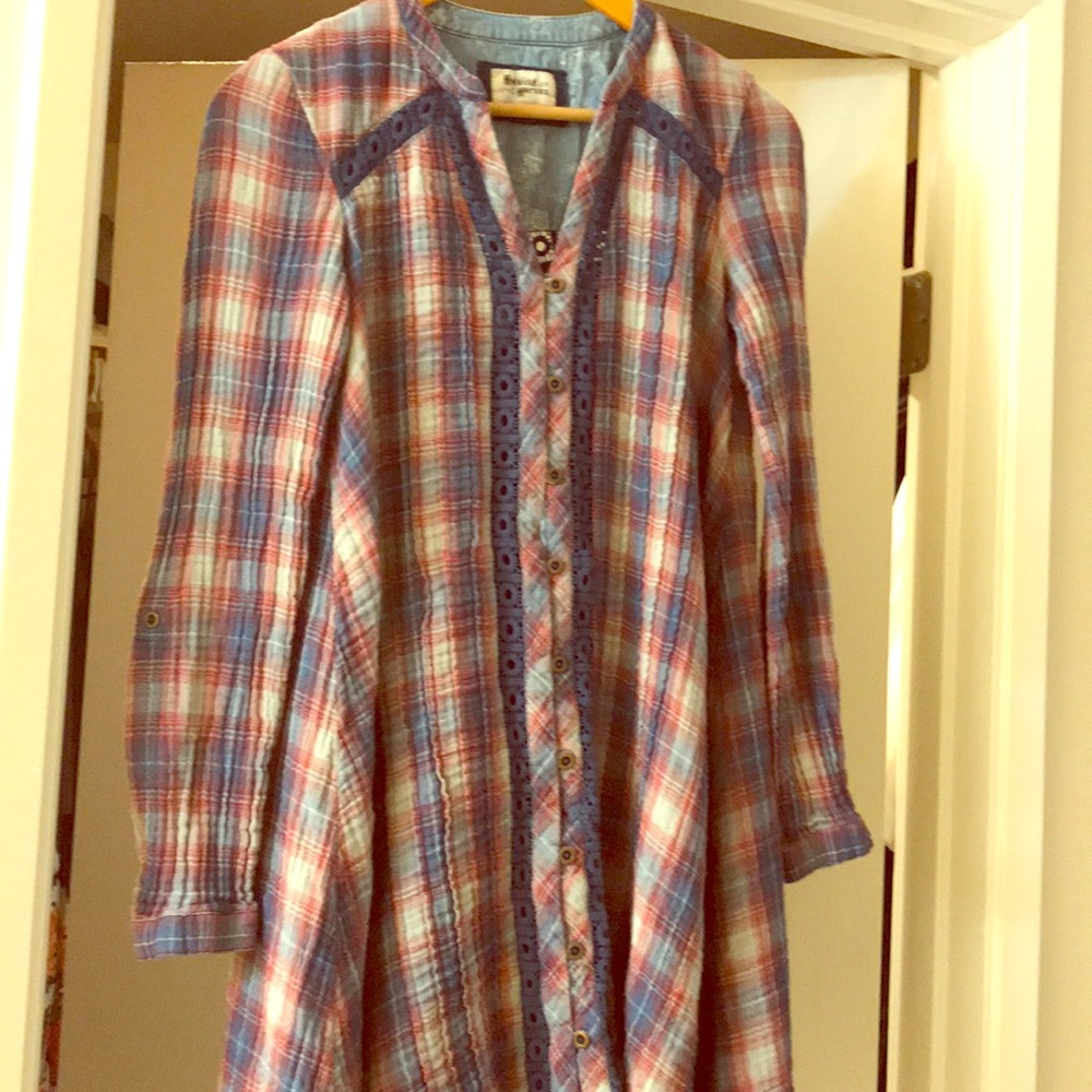 Anthro plaid tunic